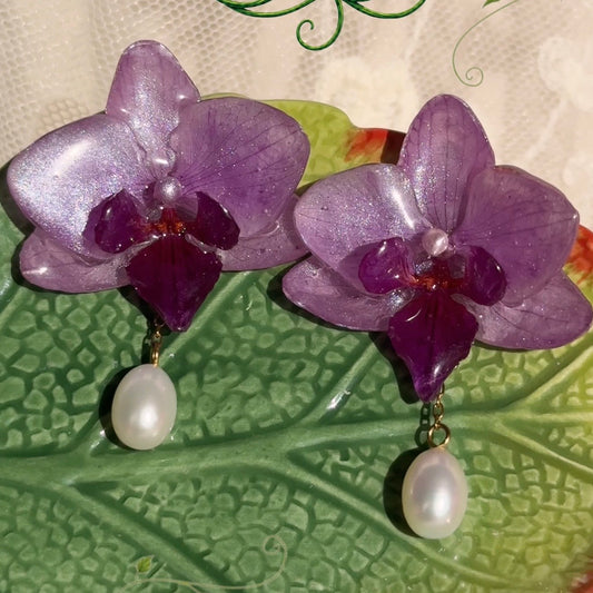 Orchid Earings💜