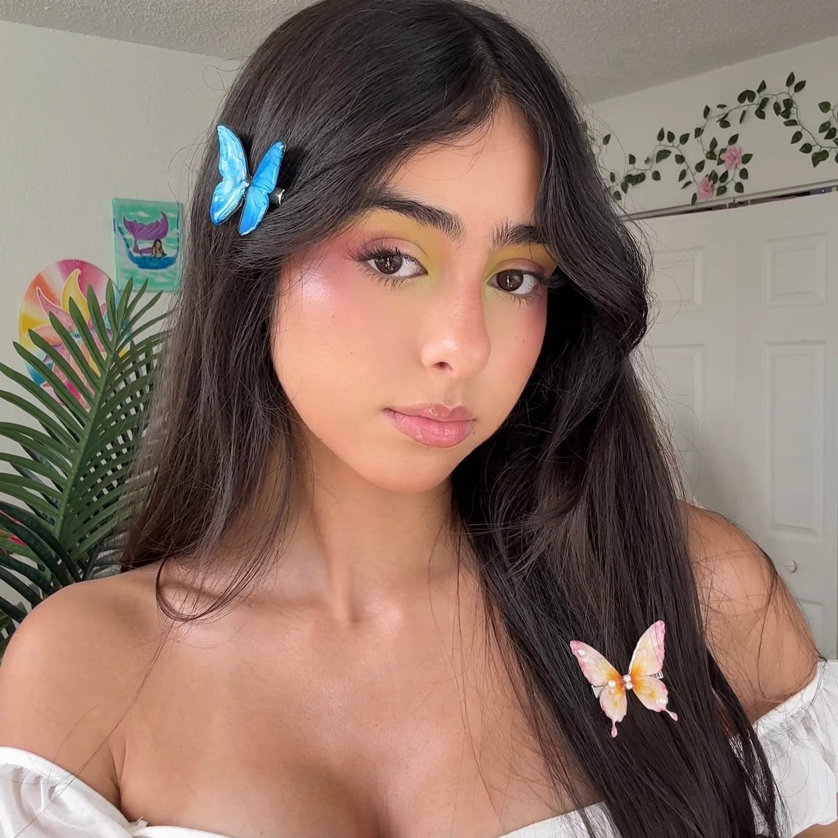 Blue Butterfly Hair Clip