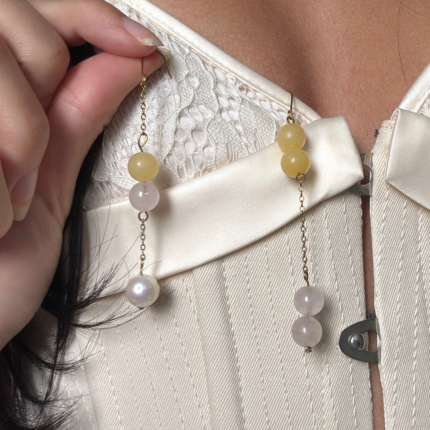 Perlita Rosa + Earrings