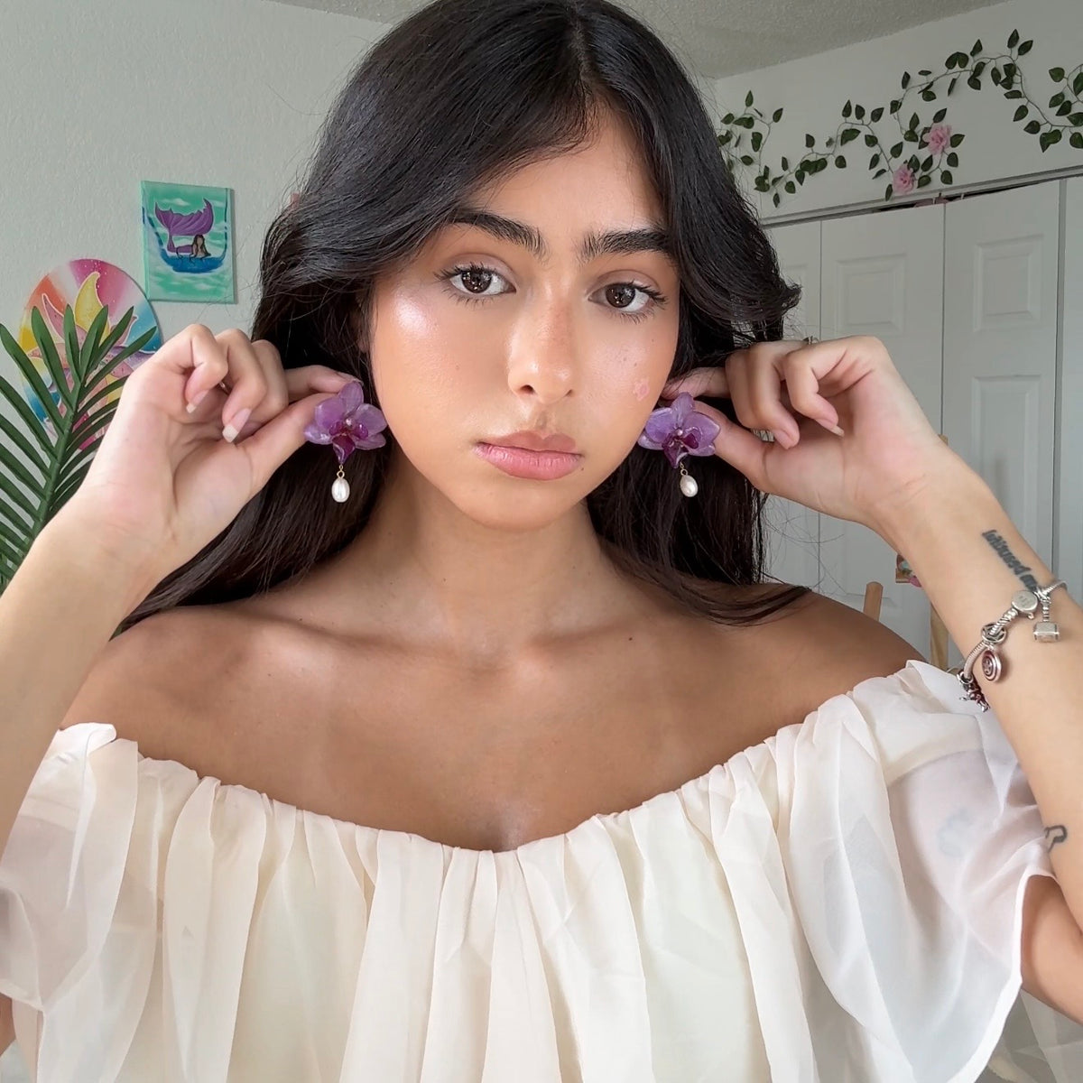 Orchid Earings💜